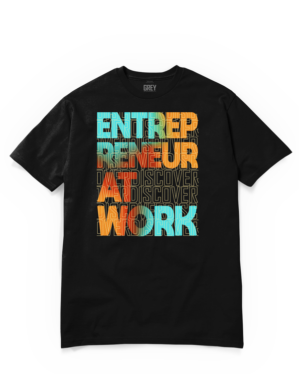 Entrepreneur At Work Tee-T-Shirt-Black-XS-GREY Style
