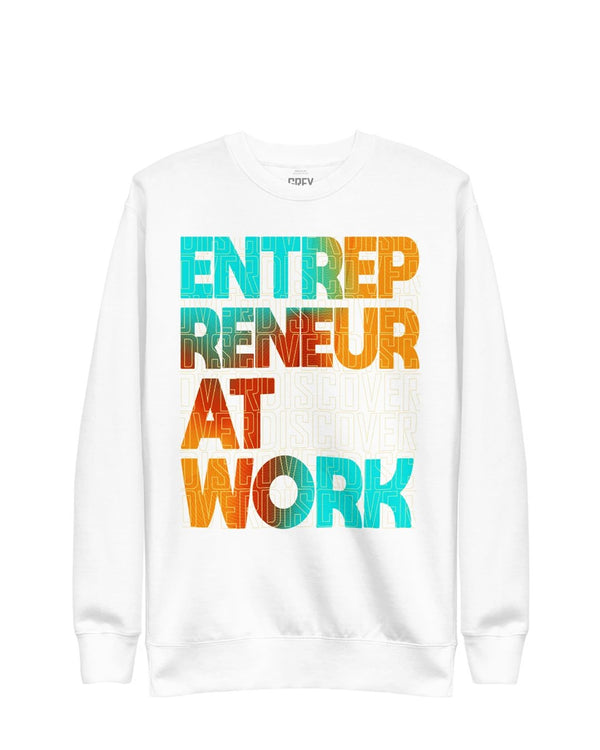 Entrepreneur At Work Sweatshirt-Sweatshirt-White-S-GREY Style