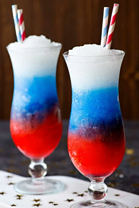 Hidden Cocktails (Summer Edition): Patriotic Vodka Lemonade Slushies