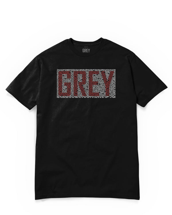 Box Quote Logo Tee-T-Shirt-Black-XS-GREY Style