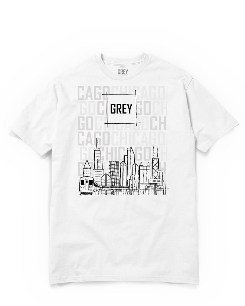 Chicago Founder's Tee-T-Shirt-White-XS-GREY Style