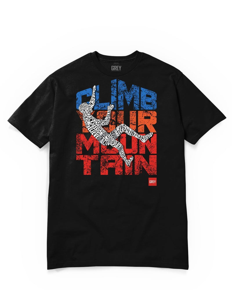 Climb Your Mountain Tee-T-Shirt-Black-XS-GREY Style