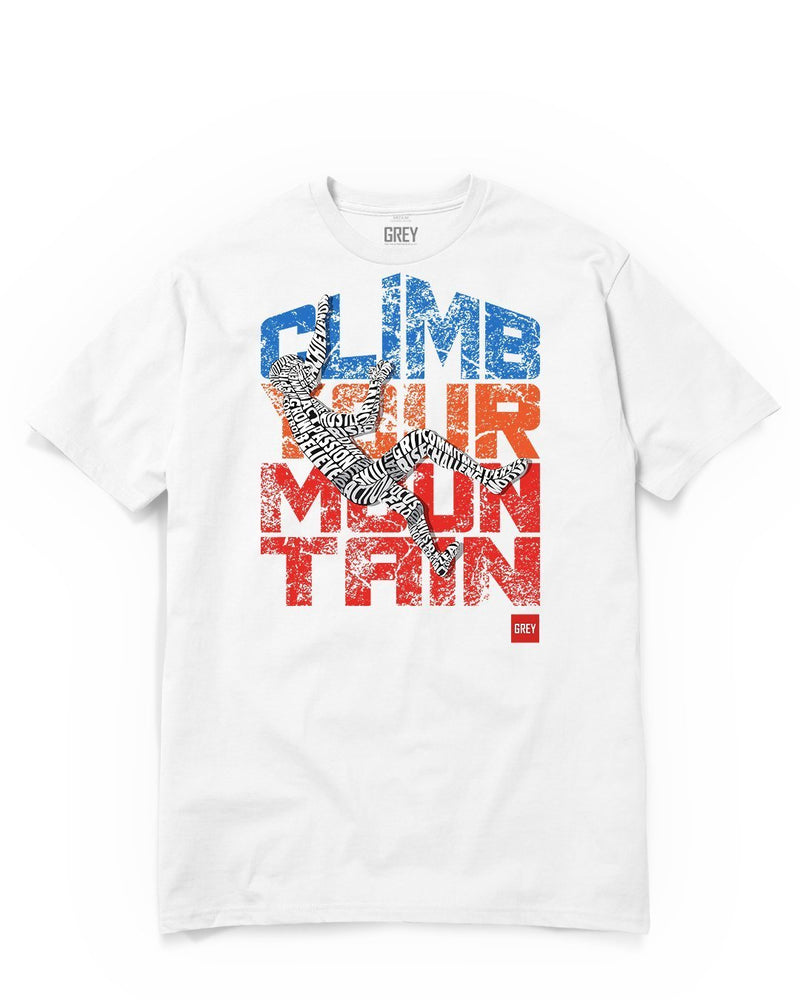 Climb Your Mountain Tee-T-Shirt-White-XS-GREY Style