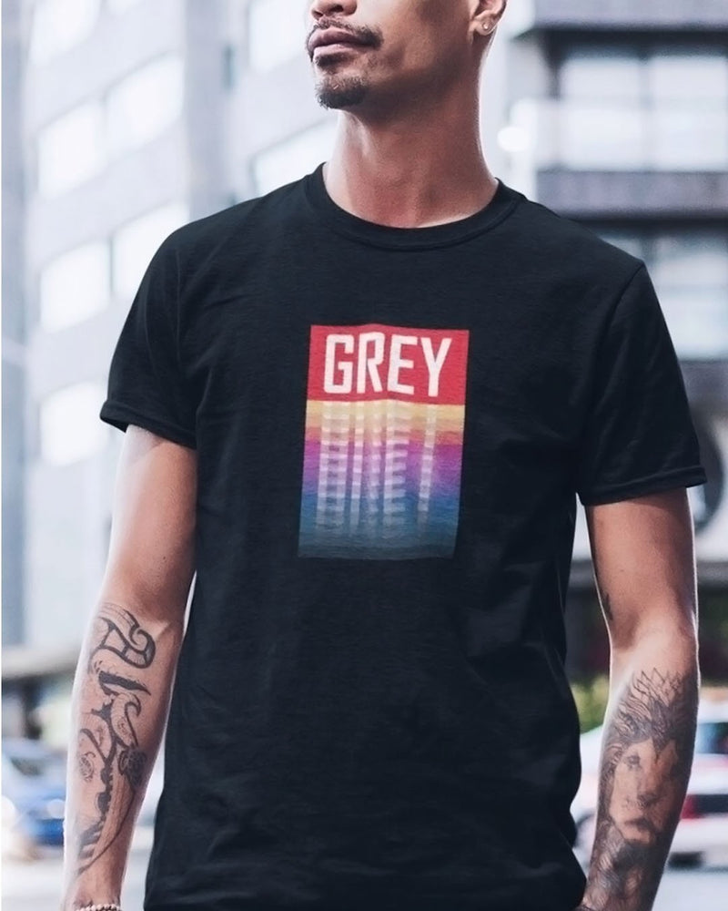 Colorful Box Logo Tee-T-Shirt-White-XS-GREY Style