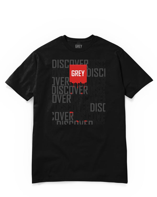 Dripping discoverGREY Logo Tee-T-Shirt-Black-XS-GREY Style