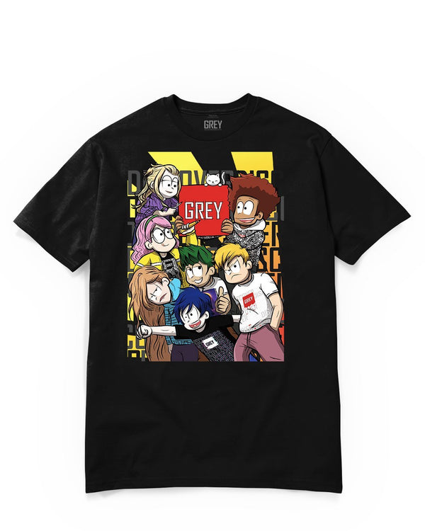 Entrepreneurs In Manga Tee-T-Shirt-Black-XS-GREY Style