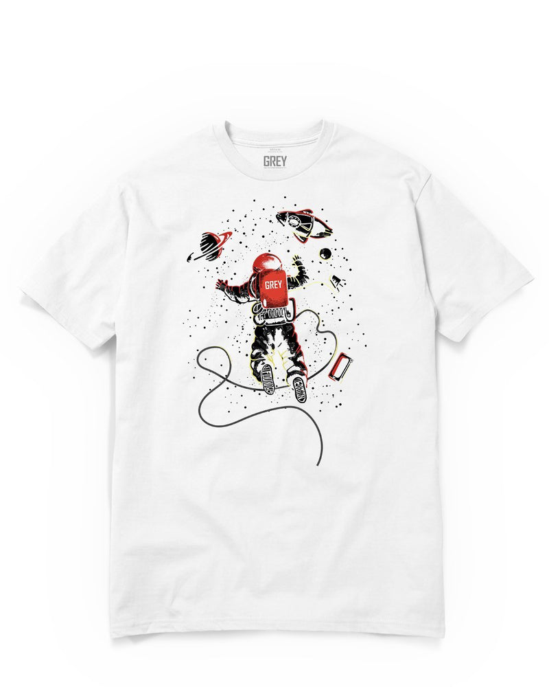 Exploring Astronaut Tee-T-Shirt-Black-XS-GREY Style