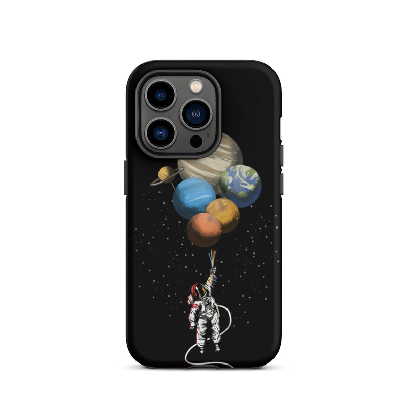 FLOATING ASTRONAUT IPHONE CASE-Phone Cases-iPhone 14 Pro-GREY Style