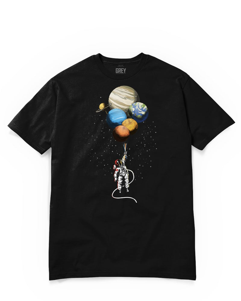 Floating Astronaut Tee-T-Shirt-Black-XS-GREY Style