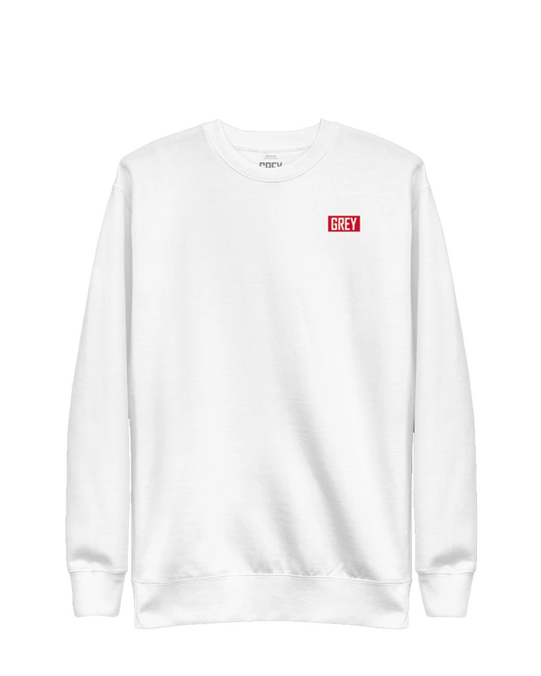 GREY Mini Box Logo Sweatshirt-Sweatshirt-White-S-GREY Style