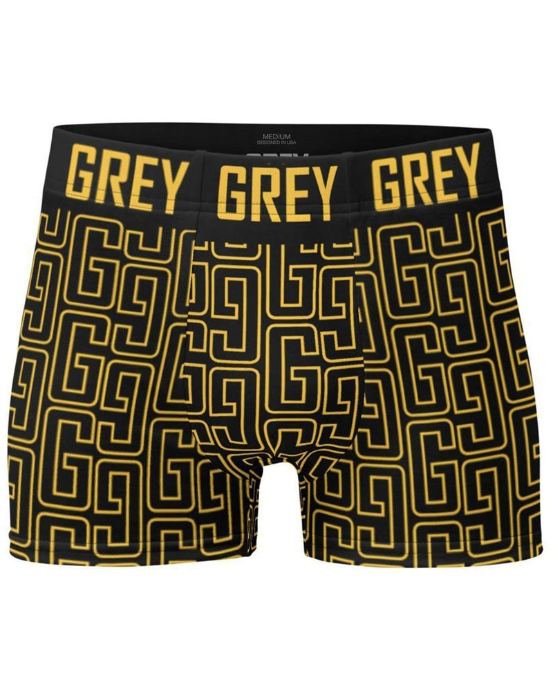 GREYGANG Signature Pattern Boxer Briefs-Underwear-XS-Gold-GREY Style