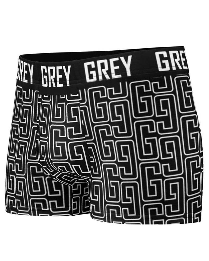 GREYGANG Signature Pattern Boxer Briefs-Underwear-XS-White-GREY Style