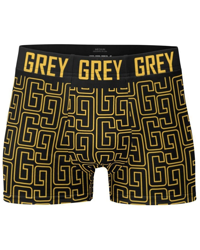 GREYGANG Signature Pattern Boxer Briefs-Underwear-XS-White-GREY Style