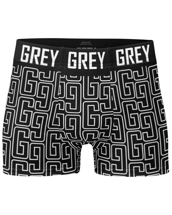 GREYGANG Signature Pattern Boxer Briefs-Underwear-XS-White-GREY Style