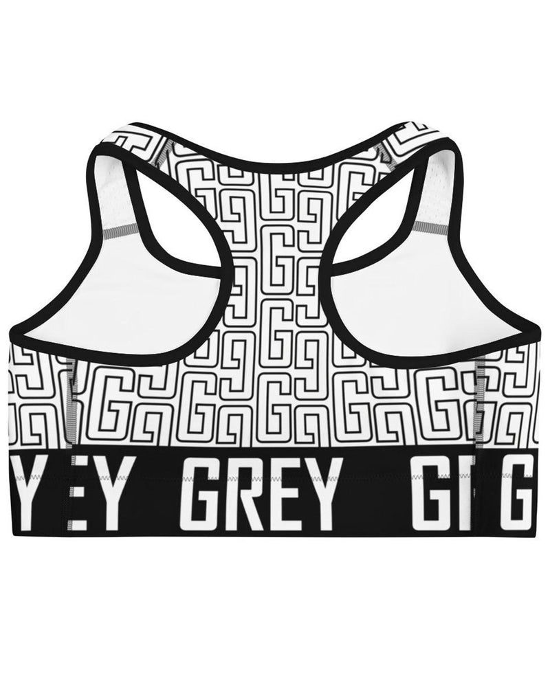 GREYGANG Signature Pattern Sports Bra-Sportsbra-White-XS-GREY Style