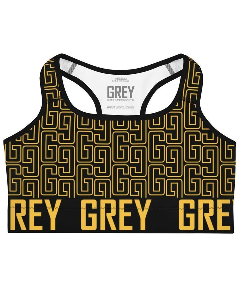 GREYGANG Signature Pattern Sports Bra-Sportsbra-White-XS-GREY Style