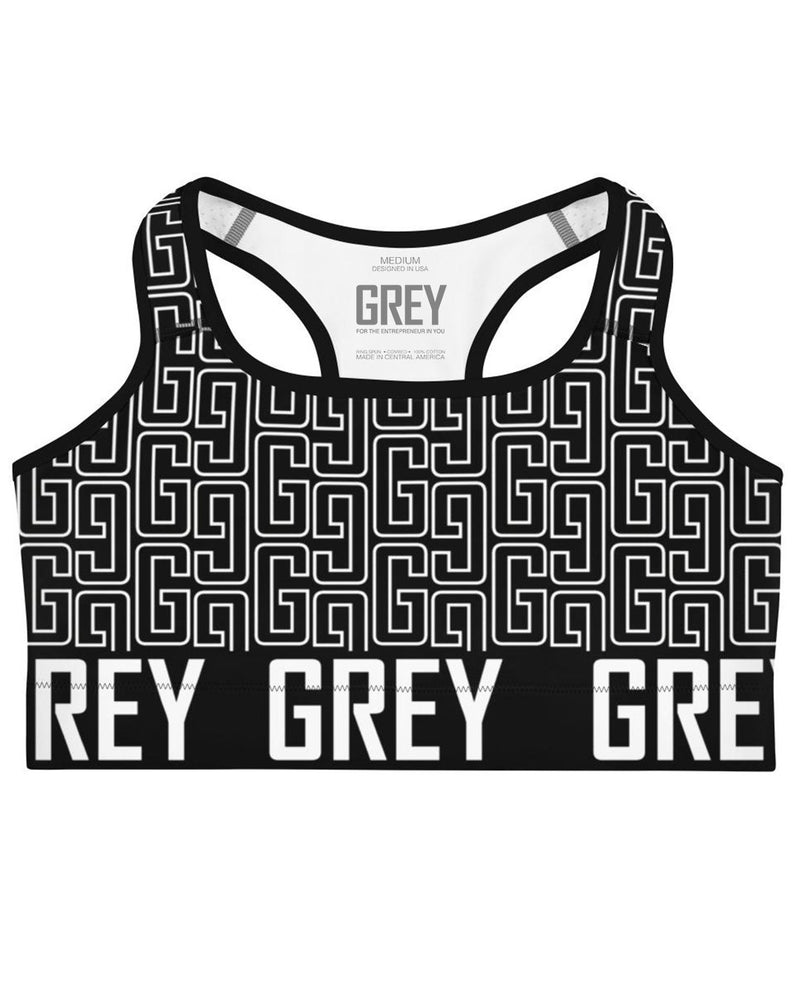 GREYGANG Signature Pattern Sports Bra-Sportsbra-White-XS-GREY Style