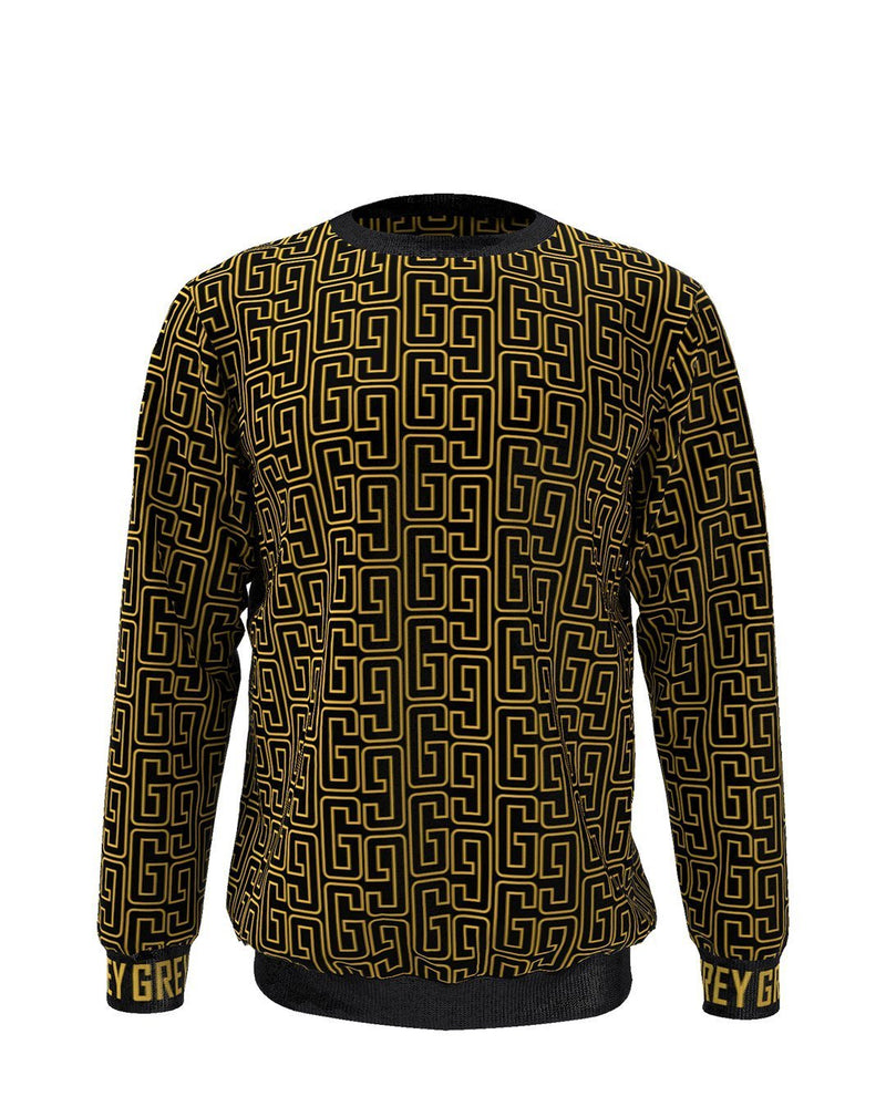 GREYGANG Signature Pattern Sweatshirt-Sweatshirt-XS-Gold-GREY Style