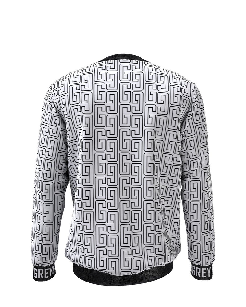 GREYGANG Signature Pattern Sweatshirt-Sweatshirt-XS-White-GREY Style