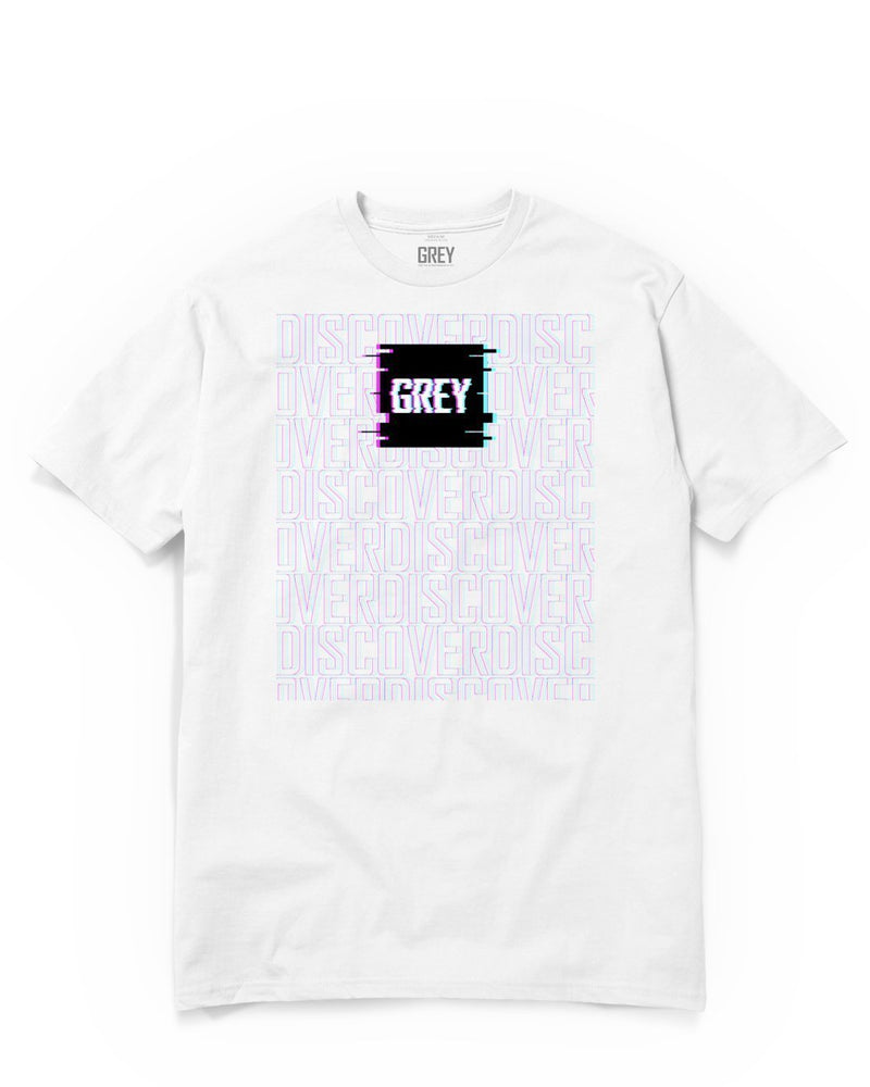 Glitch Box Logo Tee-T-Shirt-White-XS-GREY Style