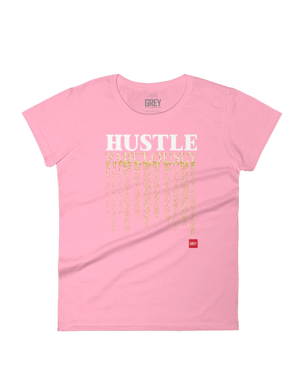 Hustle Fabulously Women's Tee-Charity Pink-S-GREY Style