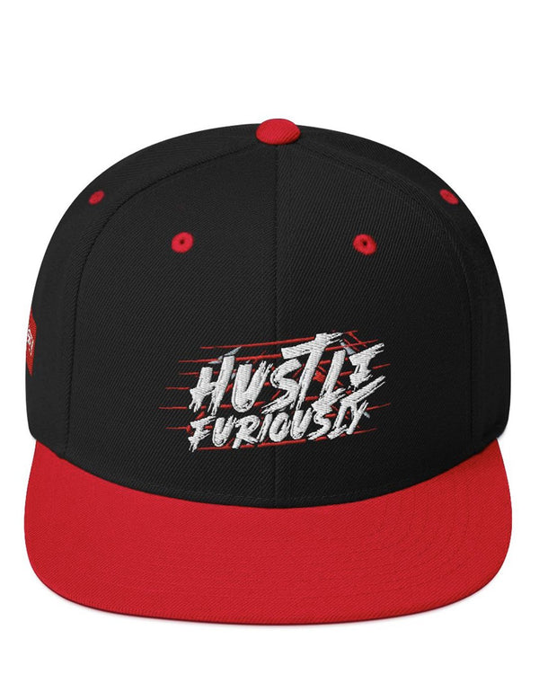 Hustle Furiously Snapback Hat-Hat-GREY Style