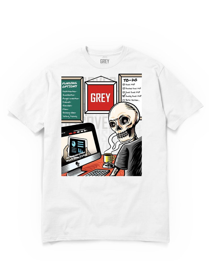 Hustle Or Die Trying Tee-T-Shirt-Black-XS-GREY Style