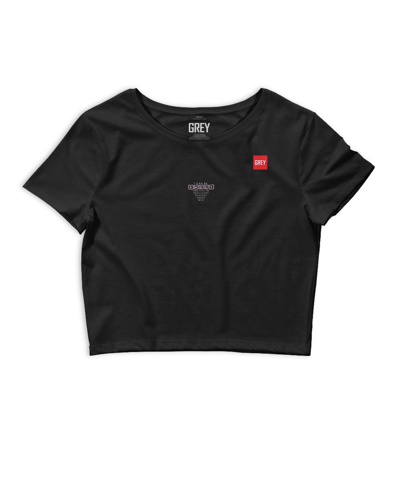 I Am Sweet Women's Cropped Top Tee-Crop Top-White-XS/SM-GREY Style