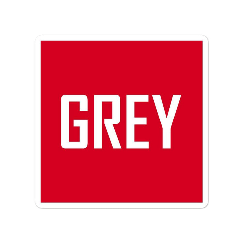 Iconic Square Logo Stickers-Stickers-3x3-GREY Style