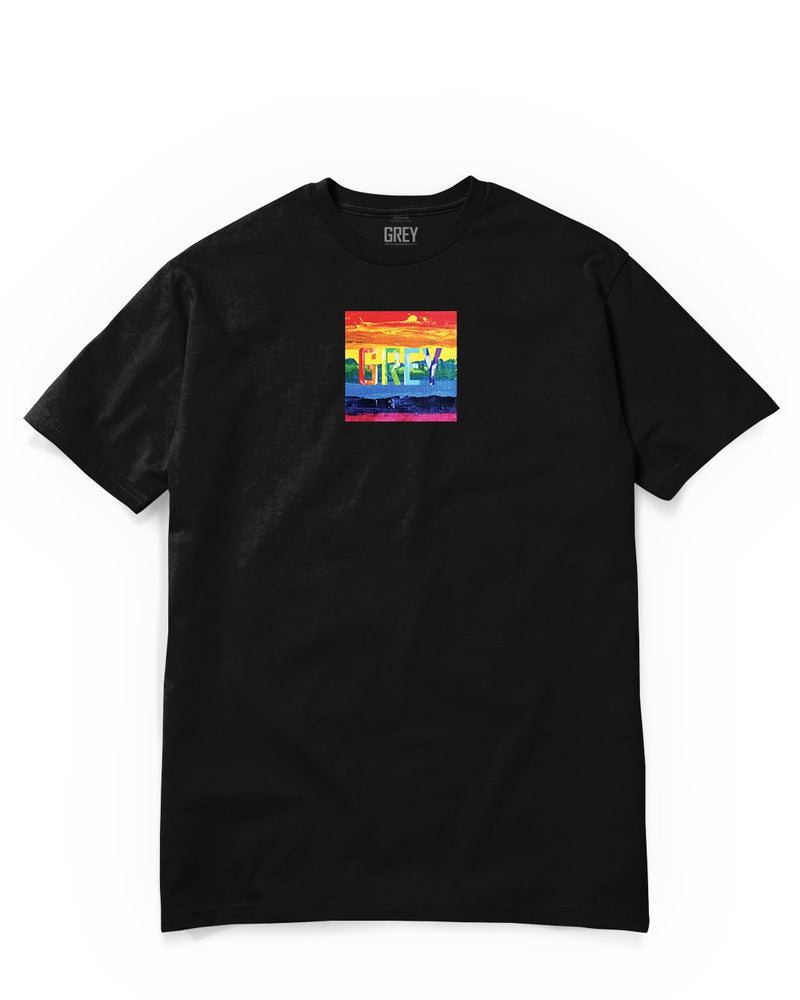 LGBTQ Pride Edition Signature Logo Tee-T-Shirt-Black-S-GREY Style