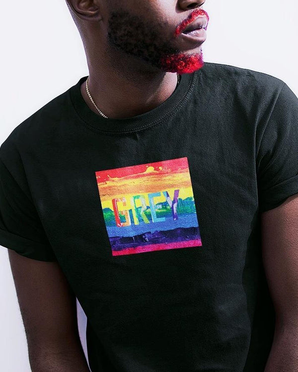 LGBTQ Pride Edition Signature Logo Tee-T-Shirt-White-S-GREY Style
