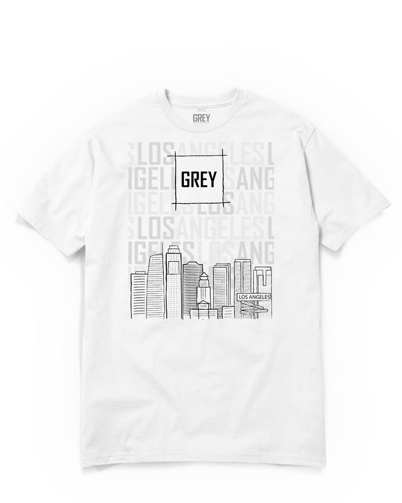 Los Angeles Founder's Tee-T-Shirt-White-XS-GREY Style
