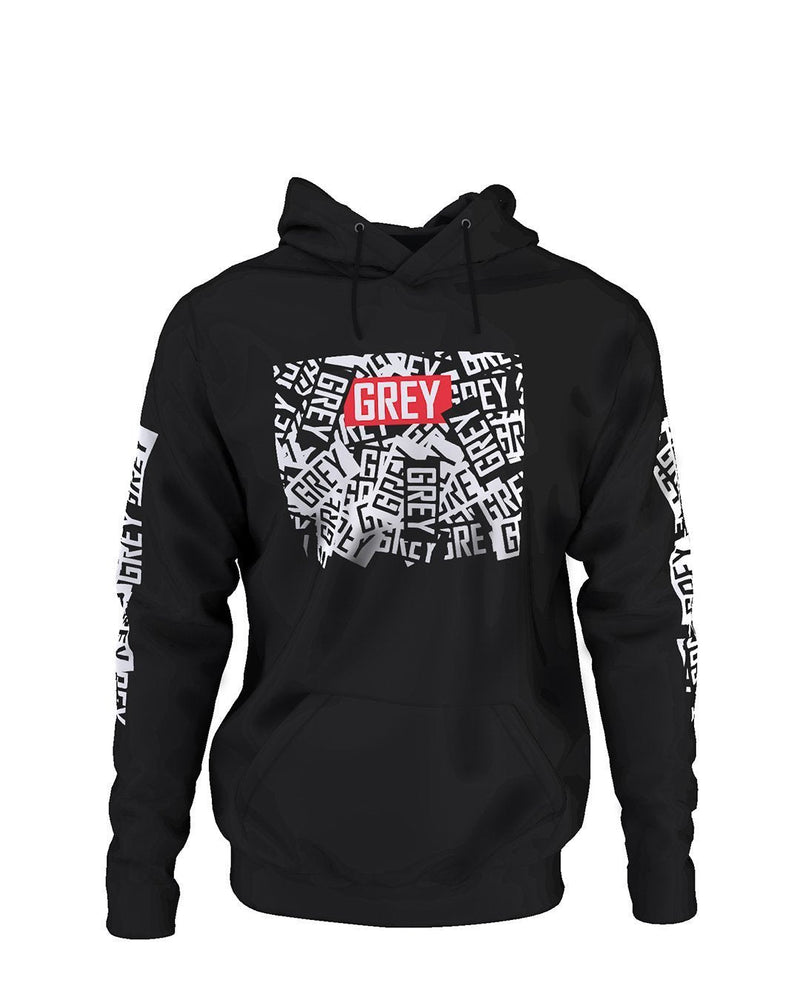 MESSY LOGO HOODIE (Ver.1 - Discontinued)-Sweatshirt-White-S-GREY Style
