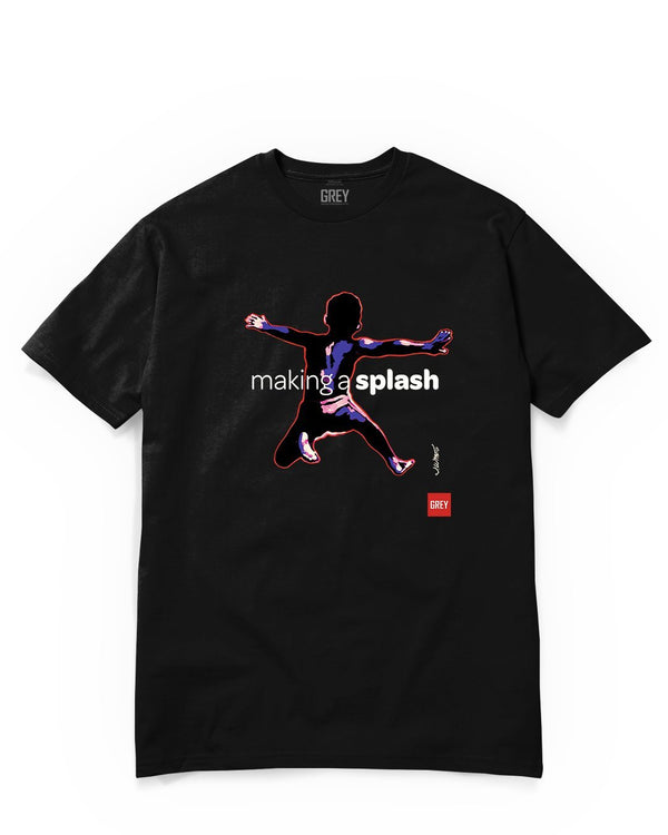 Making A Splash Tee - in collab with Jason Watts-T-Shirt-Black-XS-GREY Style
