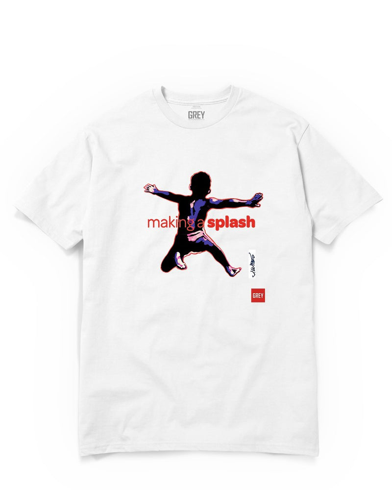 Making A Splash Tee - in collab with Jason Watts-T-Shirt-White-XS-GREY Style