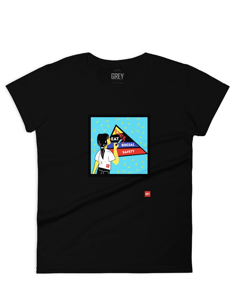 Maslow Power Painter Tee-T-Shirt-White-S-GREY Style