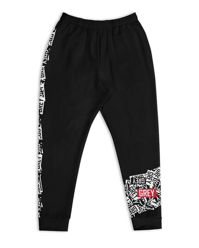 Messy Logo Asymmetrical Graphic Joggers-Joggers-XS-White-GREY Style