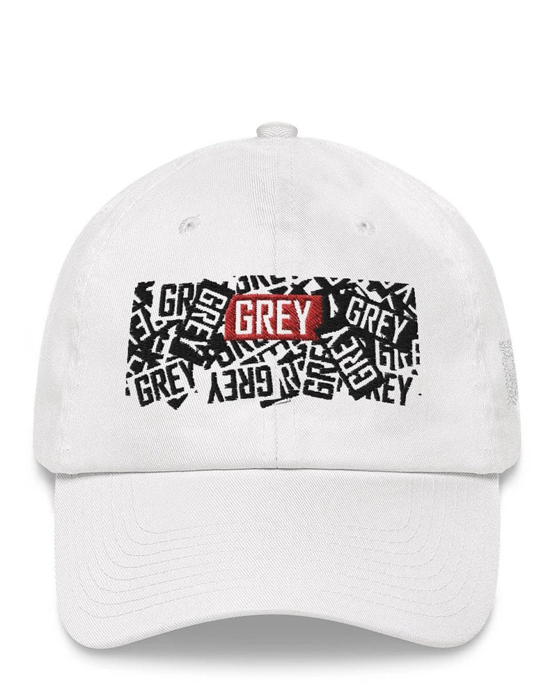 Messy Logo Hat-Hat-White-GREY Style