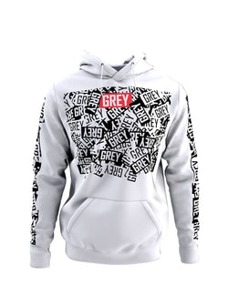 Messy Logo Hoodie (Ver.2 )-Sweatshirt-XS-White-GREY Style