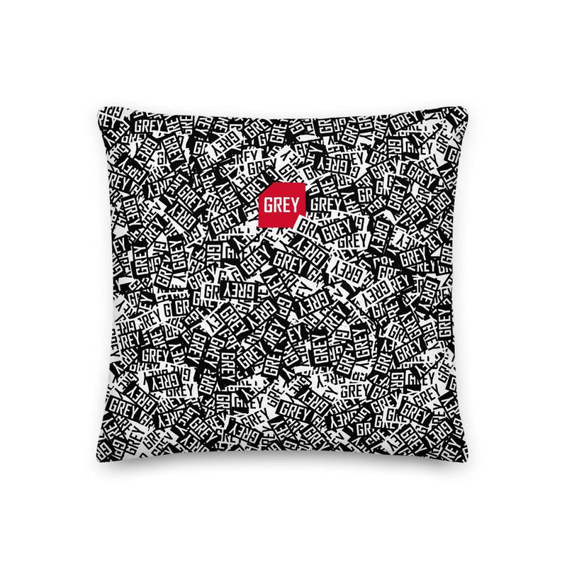 Messy Logo Premium Pillow-Pillow-18×18-GREY Style