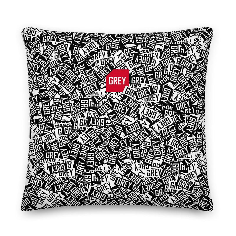Messy Logo Premium Pillow-Pillow-20×12-GREY Style