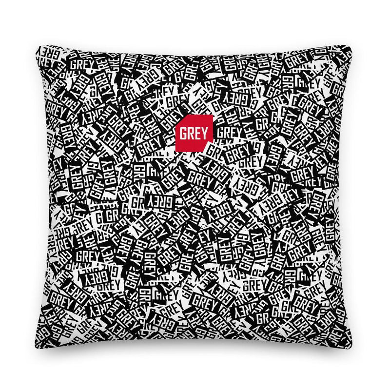 Messy Logo Premium Pillow-Pillow-22×22-GREY Style
