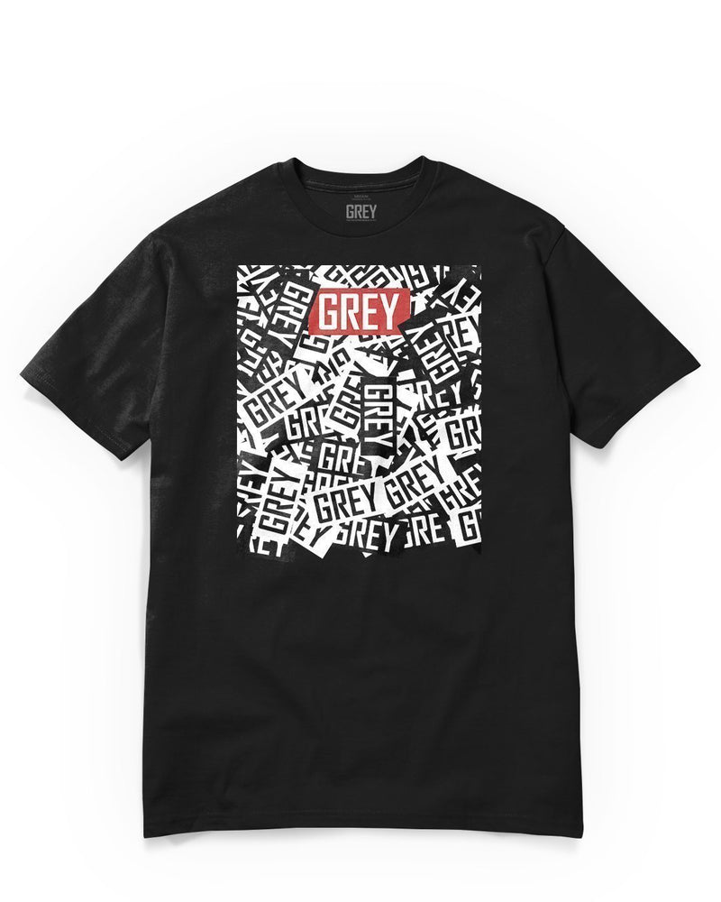 Messy Logo Tee-T-Shirt-Black-XS-GREY Style