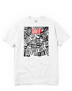 Messy Logo Tee-T-Shirt-White-XS-GREY Style