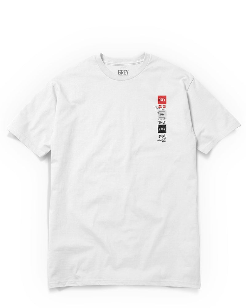 Mini Box Logo Evolution Tee-T-Shirt-White-XS-GREY Style