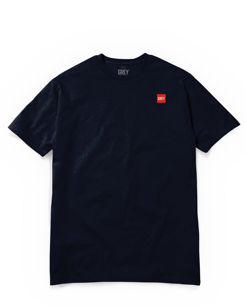 Mini Box Logo Tee-T-Shirt-Navy-XS-GREY Style