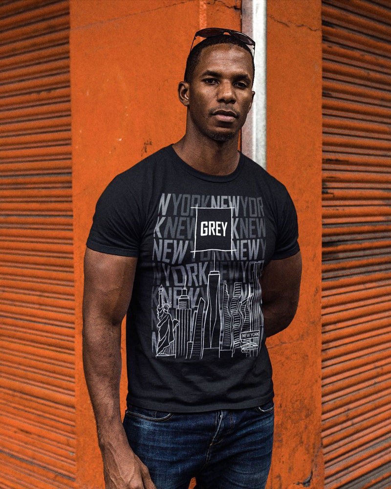 New York City Founder's Tee-T-Shirt-Black-XS-GREY Style