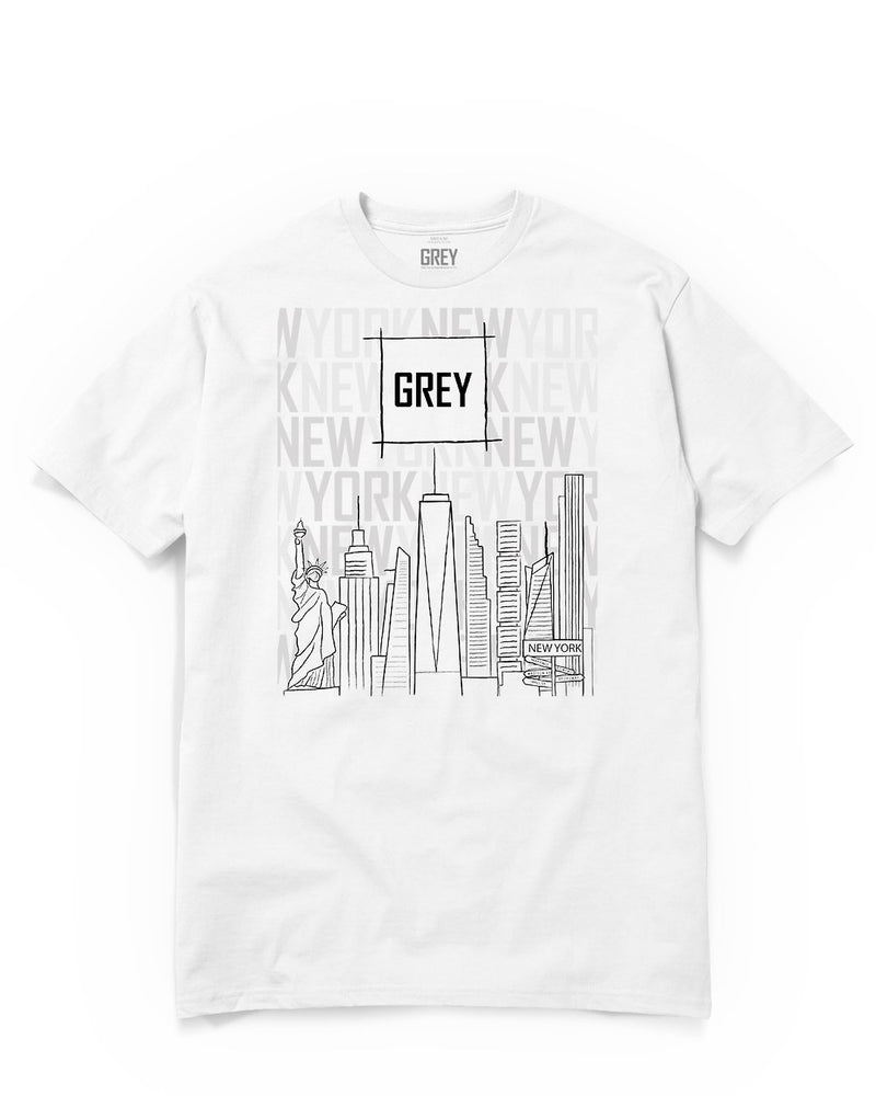 New York City Founder's Tee-T-Shirt-White-XS-GREY Style