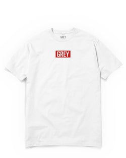 Signature Red Box Logo Tee-T-Shirt-White-XS-GREY Style