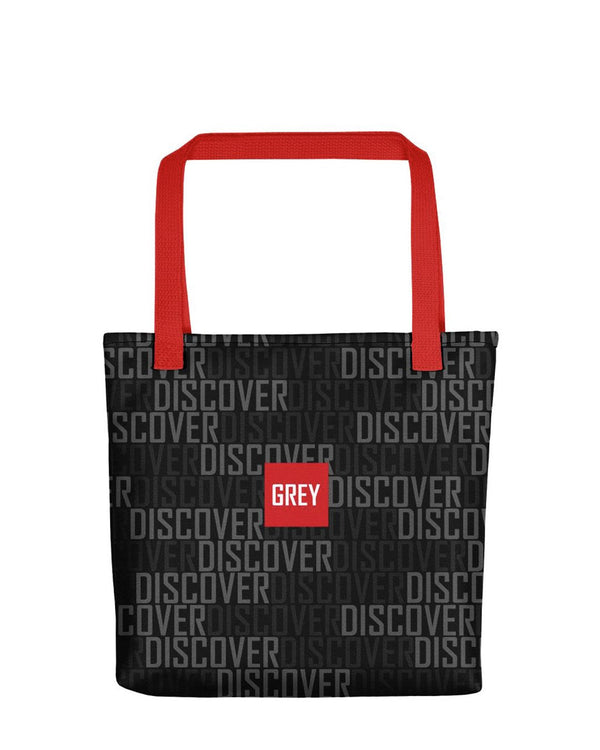 Signature Red Box Logo Tote Bag (Ver. 3)-Tote Bag-Black-GREY Style